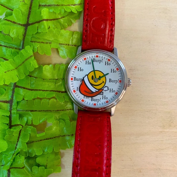 Vintage 1995 Joe Boxer Santa Smiley Face Watch - Picture 3 of 9